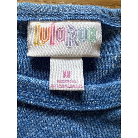 LulaRoe T Shirt Maxi Dress Hi Low Multicolor Size Medium Preppy Loungewear Beach - Picture 3 of 10